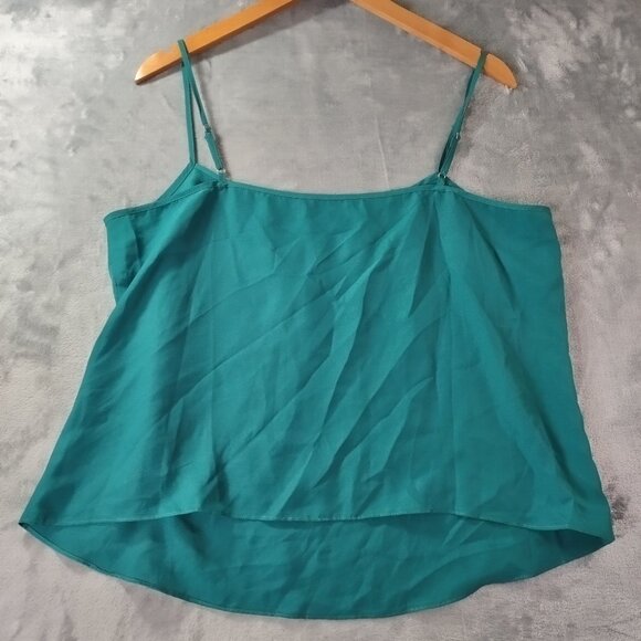 J Crew Womens Teal Cami Tank Top Medium Spaghetti Strap Lightweight‎ Summer - Picture 5 of 8